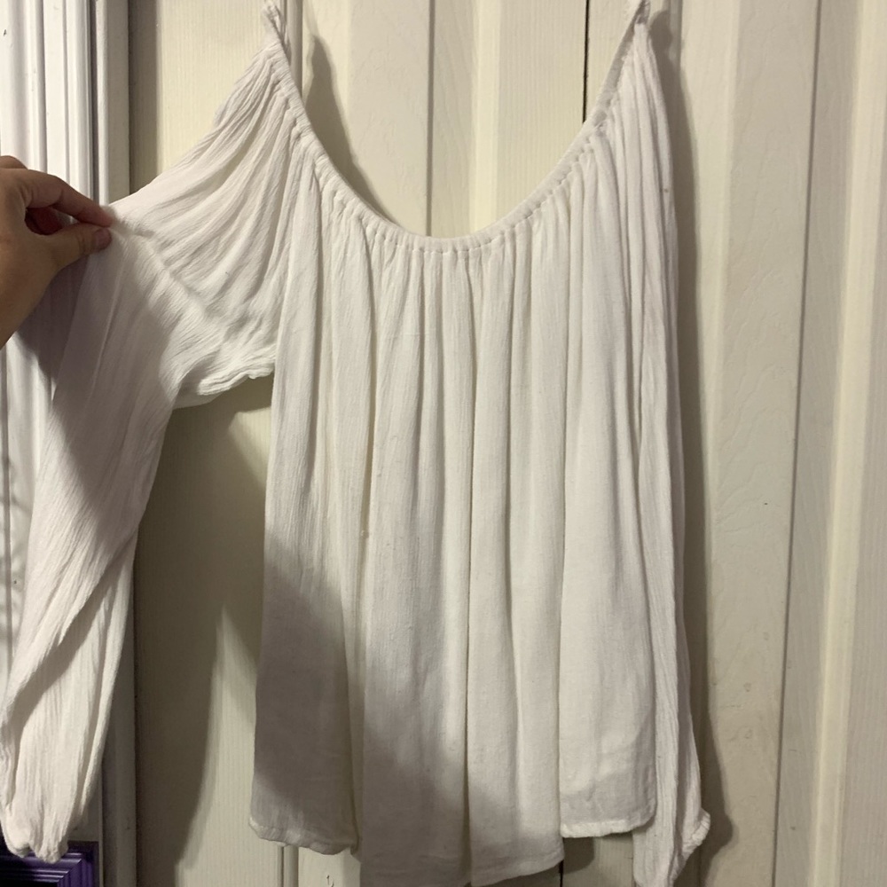 Off-white off the shoulder blouse